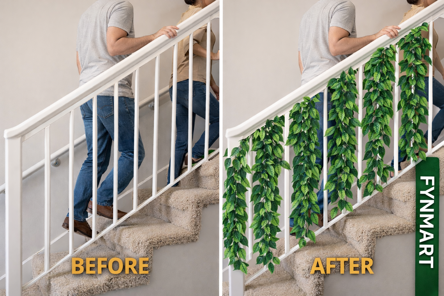 NEW Modern Artificial Money Plant Garland 8 Feet (Pack of 12, 30 Leaves Each) Hanging Green Leaves for Wall Decoration | image 3